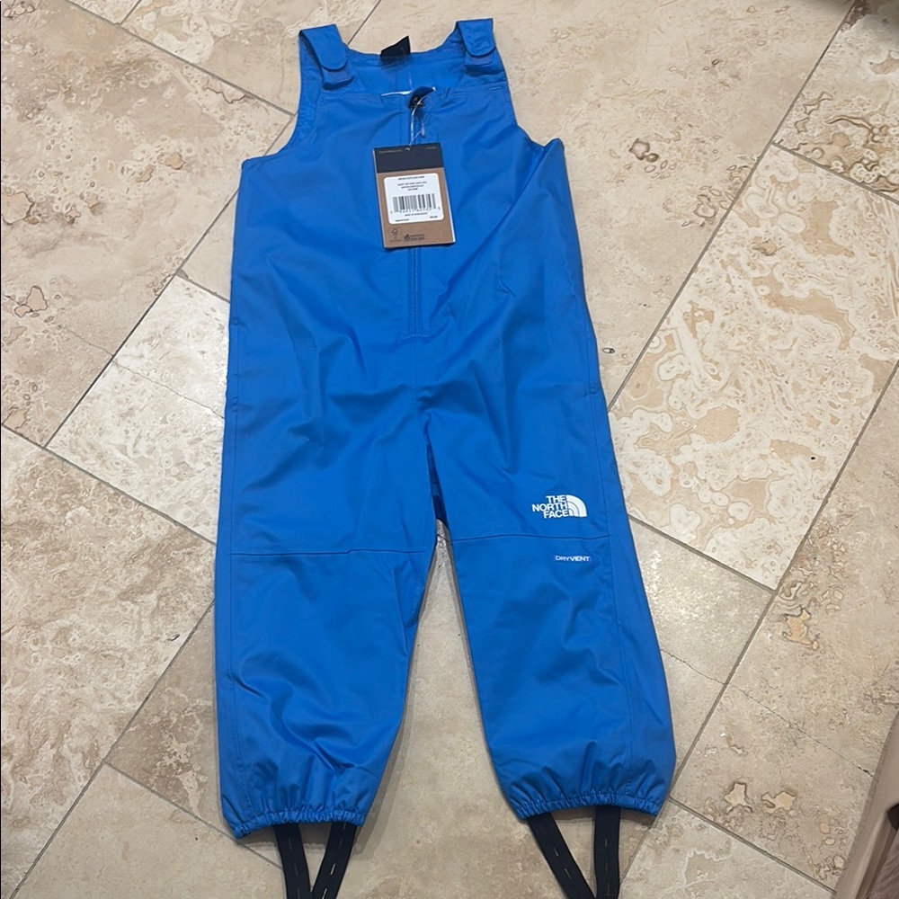 The North Face Blue Insulated Overalls for Winter Sports